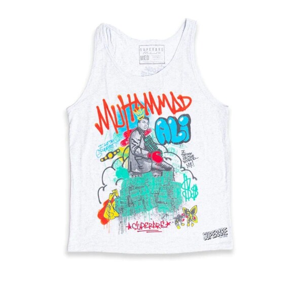 Muhammad Ali x Superare Stacks Graffiti Tank Top X-LARGE - Picture 1 of 7